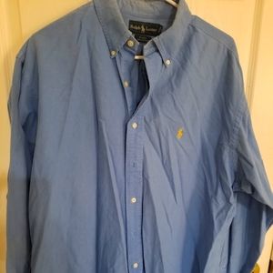 Polo large long sleeve solid dress shirt
